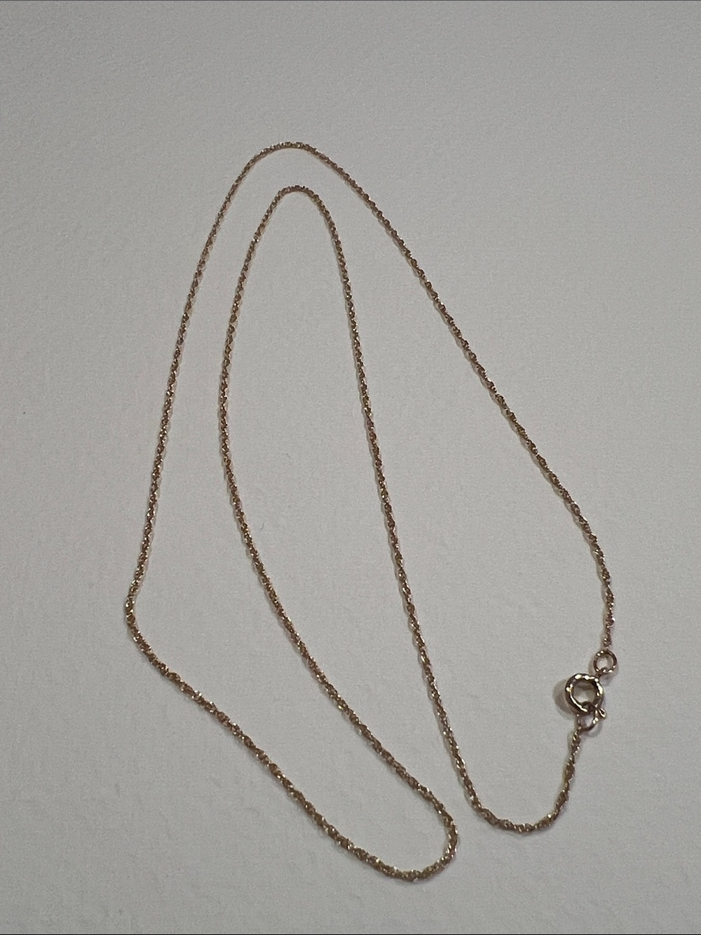 Delicate 14k Gold Rope Chain Necklace- 18 inches